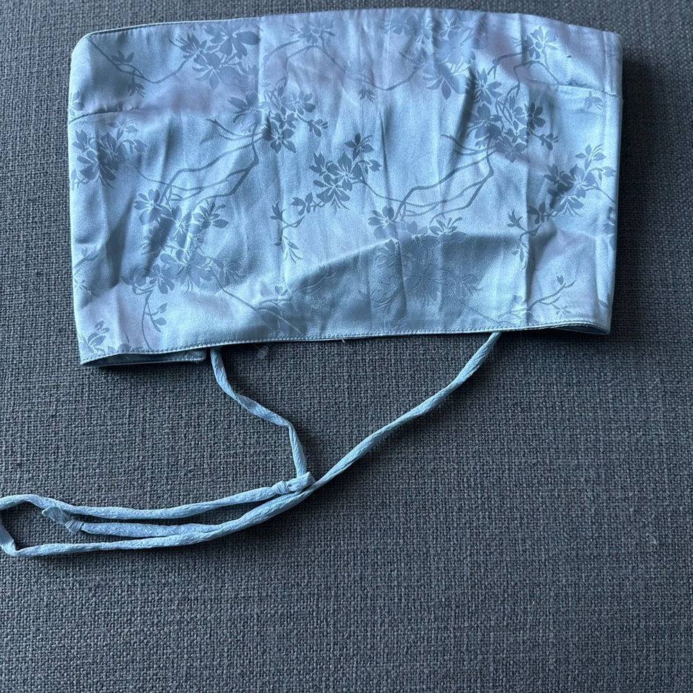 Floral Blue Tube Top